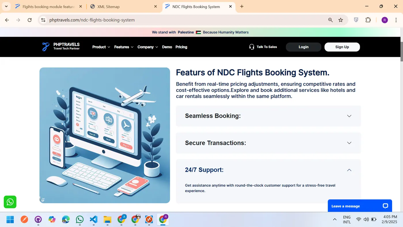 Landing Page Built with Bootstrap 5.3 for PHPTravels in My Job screen 1