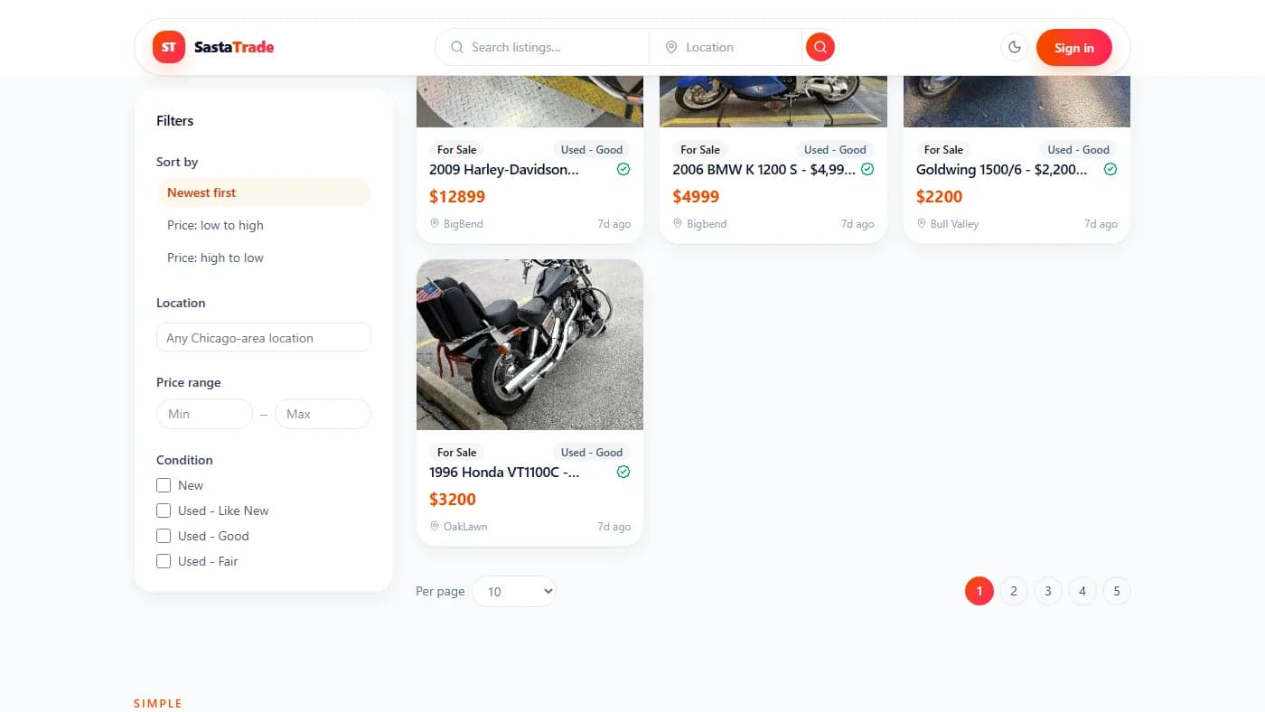 SastaTrade screen 2